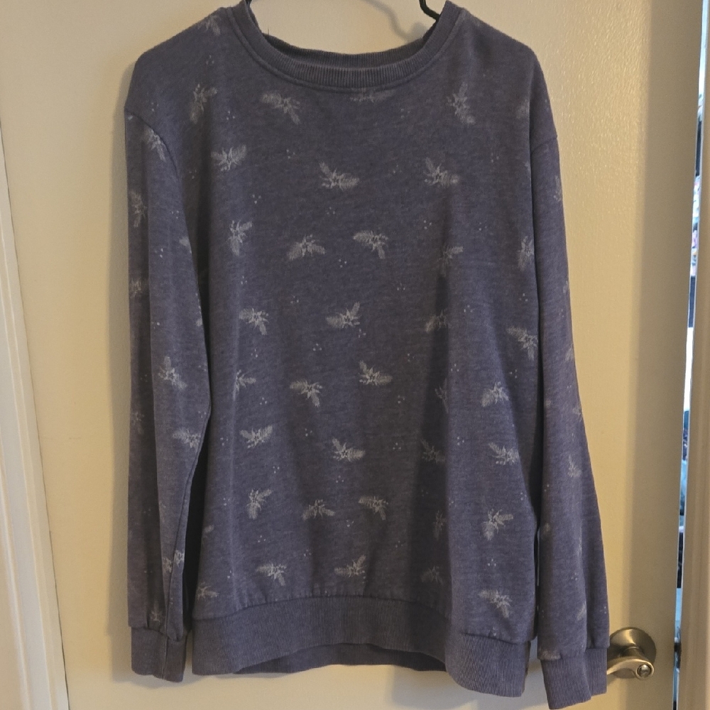 Men's Purple Patterned Crewneck Sweater